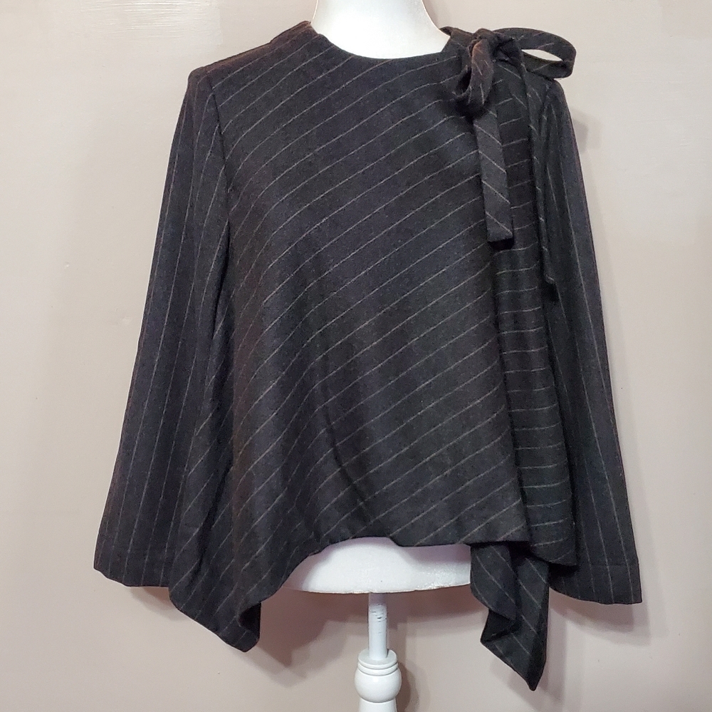 Armani grey cape coat